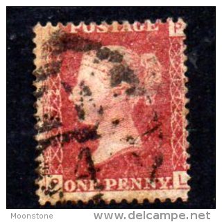 GB QV 1858-79 1d Plate 172, Corner Letters PL, Used - Oblitérés