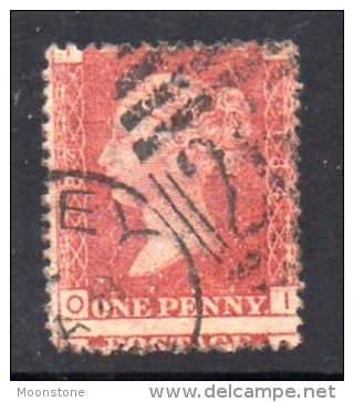 GB QV 1858-79 1d Plate 184, Corner Letters OI, Used - Oblitérés