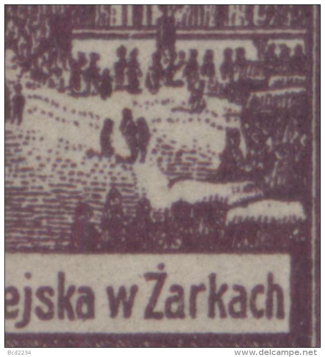POLAND 1918 ZARKI LOCAL PROVISIONALS 3RD SERIES 6H BROWN-VIOLET PERF FORGERY HM - Ongebruikt