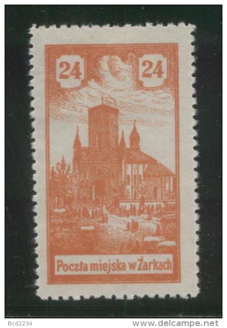 POLAND 1918 ZARKI LOCAL PROVISIONALS 3RD SERIES 24H ORANGE PERF FORGERY HM (*) - Neufs