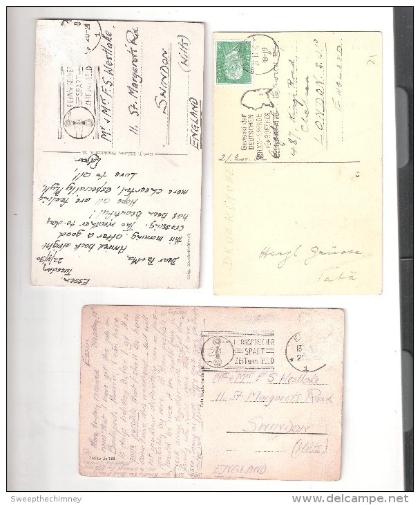 3 DREI ESSEN Germany North Rine-Westphalia  Essen Old Postcards Used STAMPS - Essen