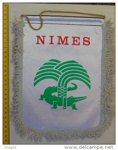 Grand Fanion Militaire NIMES 6ème Régiment De Commandement  Militaria Armée Blason Armoiries Oriflamme Bannière - Drapeaux