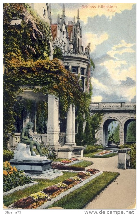 Schloss Altenstein Portal - 2 Scans - Bad Liebenstein