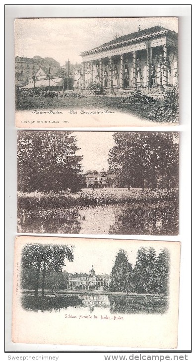 3 DREI BADEN BADEN Germany Old Postcards L03 - Baden-Baden