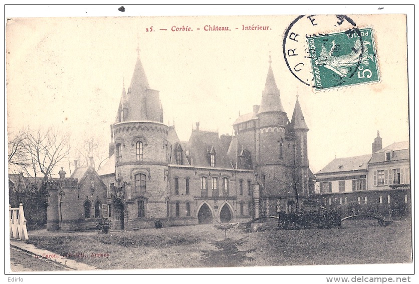 -80-  CORBIE  Château Intérieur - Bien Timbrée TTBE - Corbie