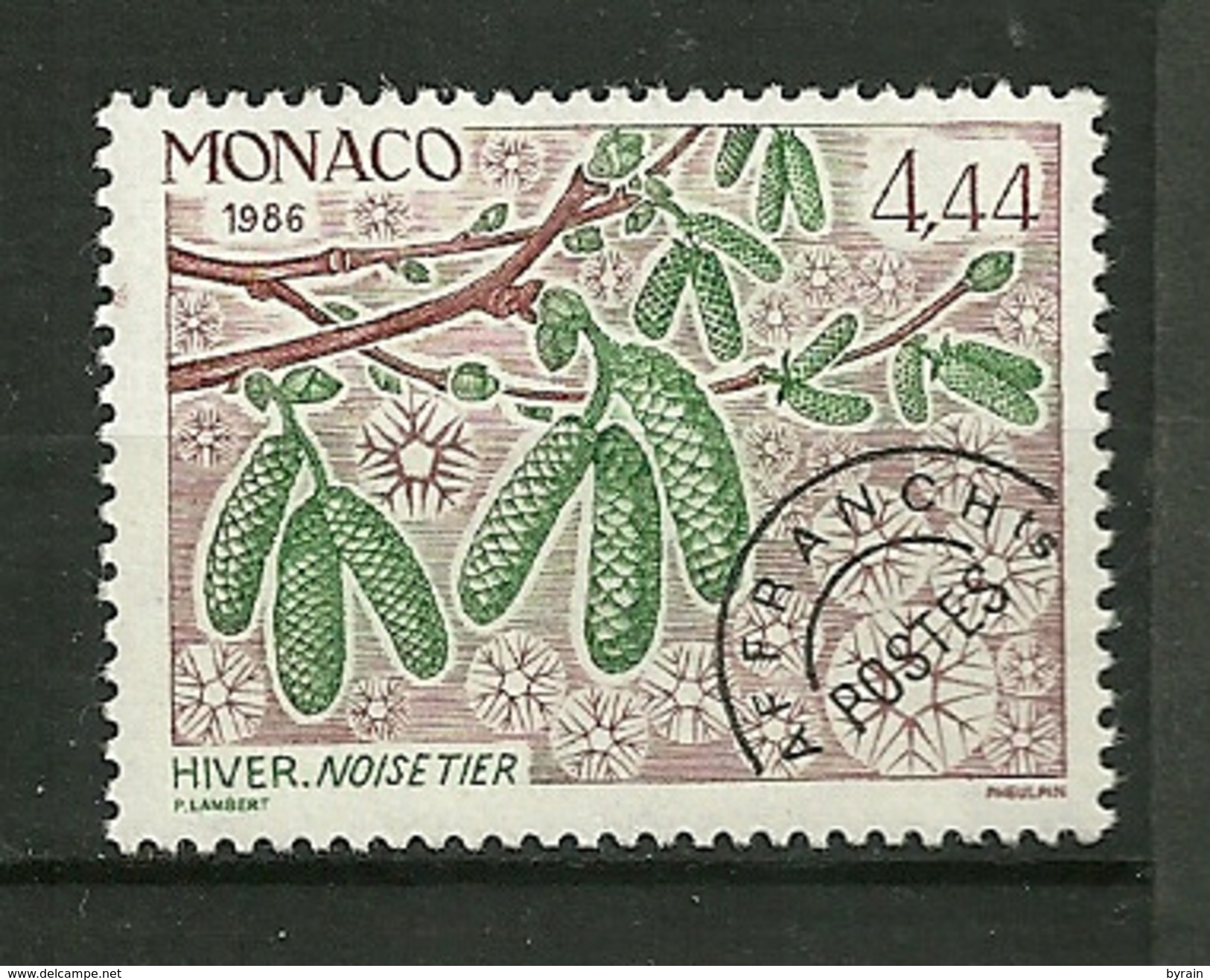 MONACO Pré-Oblitéré 1986    N° 93   " Les 4 Saisons Du Noisetier (Hiver ) "   NEUF - Preobliterati