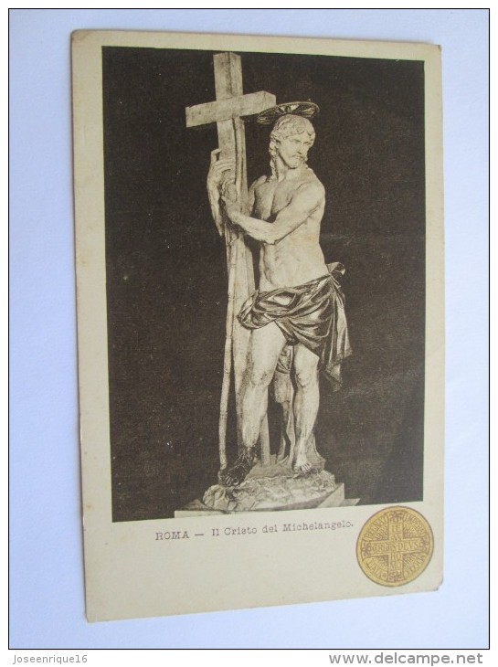 ROMA IL CRISTO DEL MICHELANGELO - CARTES POSTALES COMMEMORATIVES ANNEE SAINTE 1900 - Museums