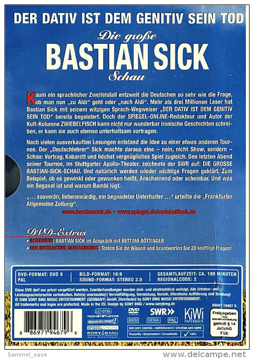 DVD  -  Die Große BASTIAN SICK Schau  -  Der Dativ Ist Dem Genitiv Sein Tod! - Komedie