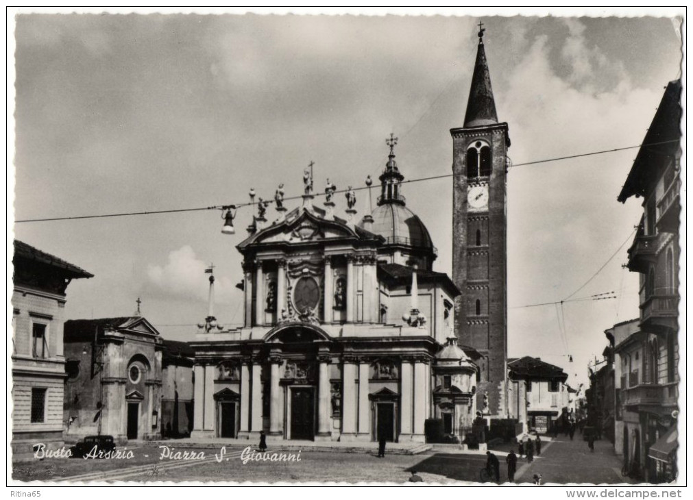 MI8 !!! BUSTO ARSIZIO PIAZZA SAN GIOVANNI 1955 F.G. !!! - Busto Arsizio