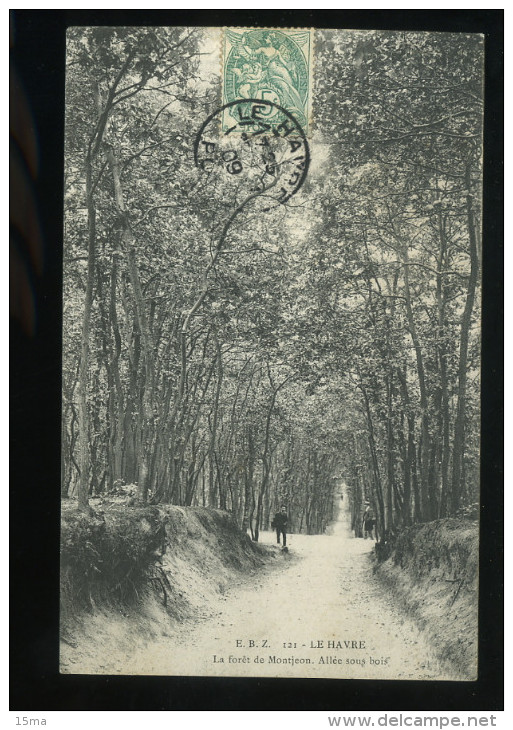 Seine Inférieure 76 Le Havre La Forêt De Montjeon Allée Sous Bois EBZ 121 1909 - Forêt De Montgeon