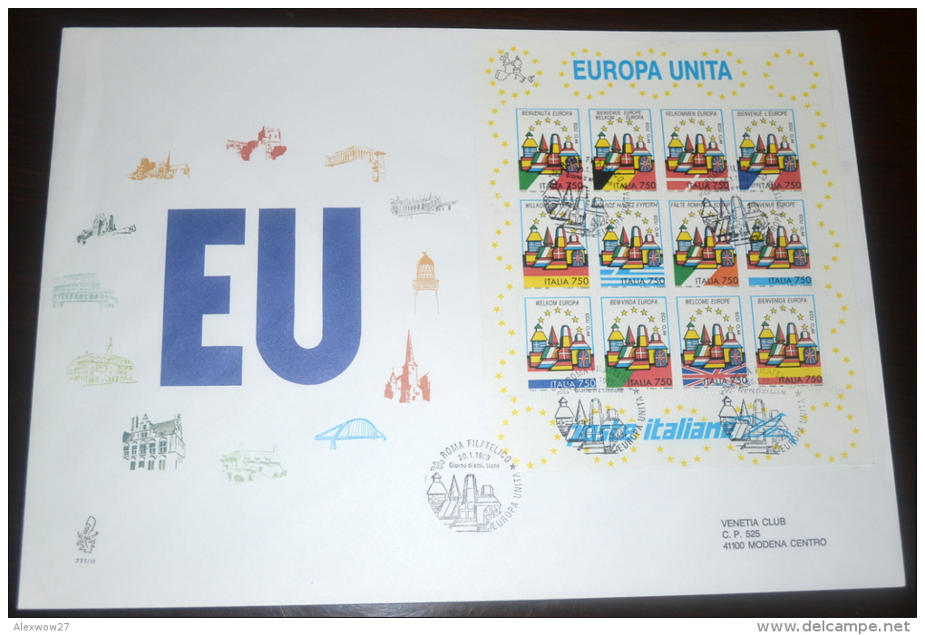 Italia /italy  / Italien / 1993 --Europa Unita 1993 / MINIFOGLIO  --  FDC / VENEZIA - FDC