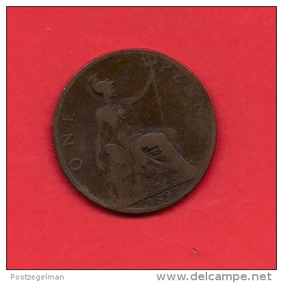 UK, Circulated Coin VF, 1895, 1 Penny,Older Victoria, Bronze, KM790 C1953 - D. 1 Penny