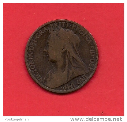 UK, Circulated Coin VF, 1897, 1 Penny, Older Victoria, Bronze, KM790 C1955 - D. 1 Penny