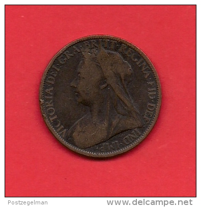 UK, Circulated Coin VF, 1900, 1 Penny, Older Victoria, Bronze, KM790 C1958 - D. 1 Penny