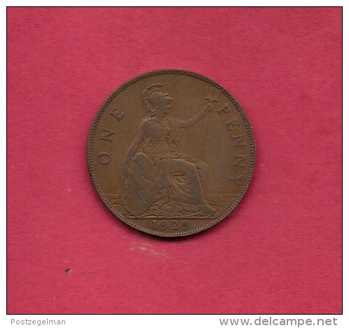 UK, Circulated Coin VF, 1920, 1 Penny, George V, Bronze, KM810,  C1979 - D. 1 Penny