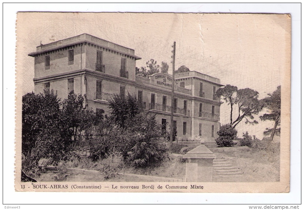 CPSM Souk-Ahras (Algérie), Nouveau Bordj De Commune Mixte, Éditions Bousdira, Phot. Photolux, Années 1940 - Souk Ahras