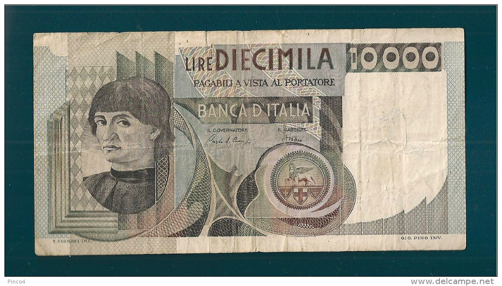 REPUBBLICA ITALIANA 10.000 LIRE BUSTO D'UOMO 8 MARZO 1984 - 10.000 Lire