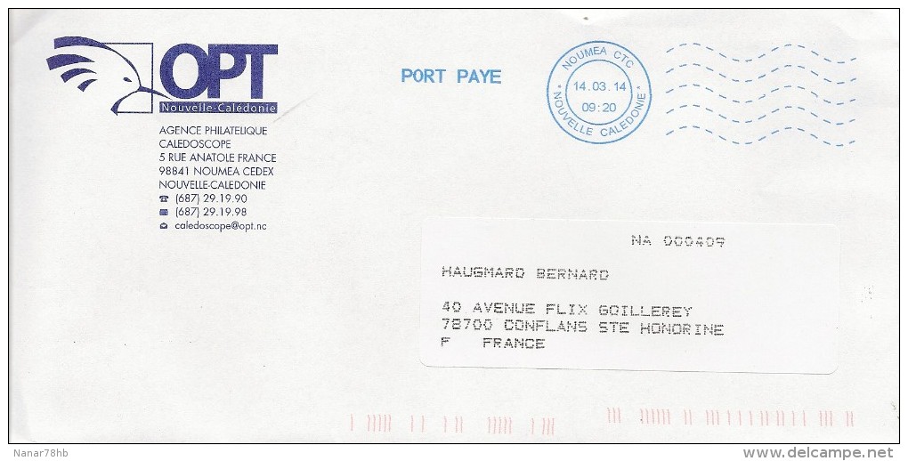 Lettre De Service De L'agence Philatélique, Flamme Port Payé Du 14/03/2014 - Briefe U. Dokumente