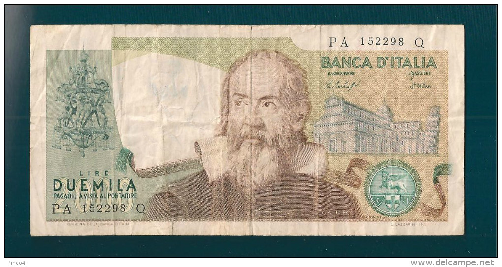 REPUBBLICA ITALIANA 2000 LIRE GALILEO 22 OTTOBRE 1976 - 2000 Lire