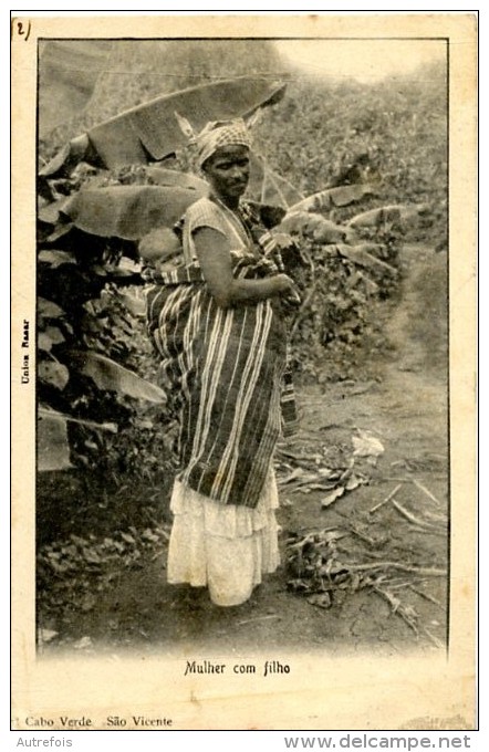 AFRIQUE  -  CAP VERT  -  CABO VERDE  -  SAO VICENTE  -  MULHER COM FILHO - Cap Verde