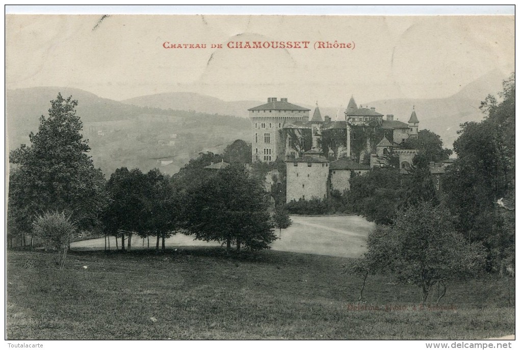 CPA 69 SAINT LAURENT DE CHAMOUSSET CHATEAU DE CHAMOUSSET 1906 - Saint-Laurent-de-Chamousset