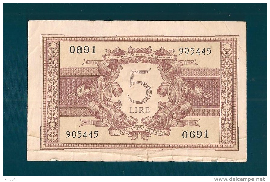 LUOGOTENENZA 5 LIRE ARETUSA 20 OTTOBRE 1967 - Italië– 5 Lire