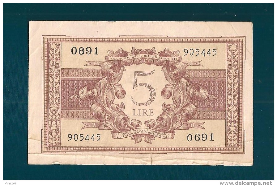 LUOGOTENENZA 5 LIRE ARETUSA 20 OTTOBRE 1967 - Italia – 5 Lire