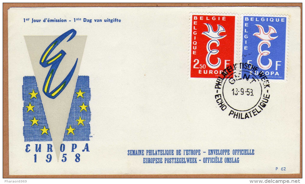 Enveloppe Cover Brief FDC 62 1064 1065 Europa - 1951-1960