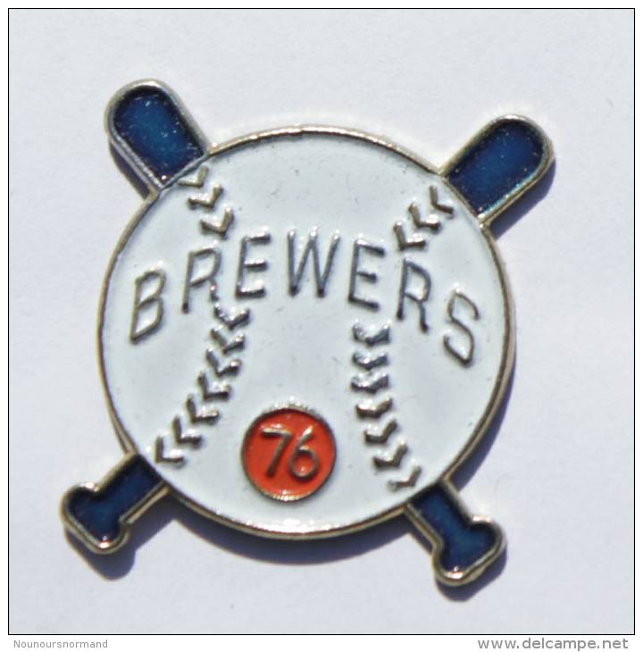 Pin's BREWERS 76 - Balle Et Battes De Base Ball - Unocal 2  - D602 - Honkbal