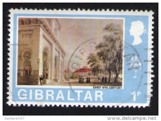 Gibraltar Oblitération Ronde Used Stamp Vue De La Ville Au Début Du Siècle Early 19th Century - Gibraltar