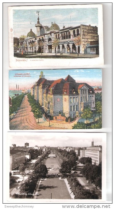 3 DREI DUSSELDORF Germany Old Postcards L01 - Düsseldorf