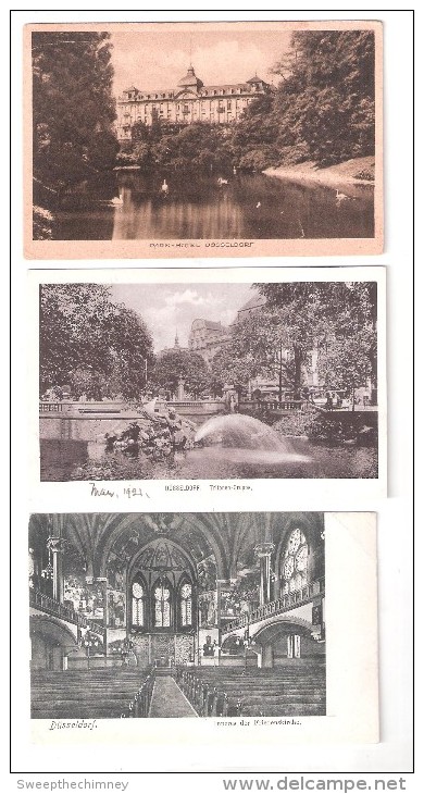 3 DREI DUSSELDORF Germany Old Postcards L04 - Düsseldorf