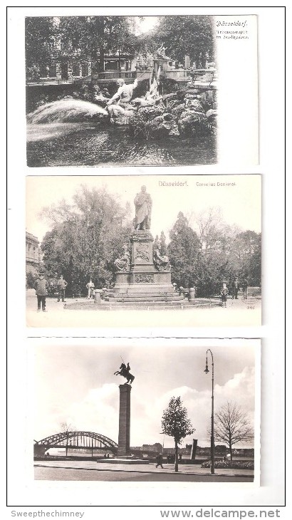 3 DREI DUSSELDORF Germany Old Postcards L05 - Düsseldorf