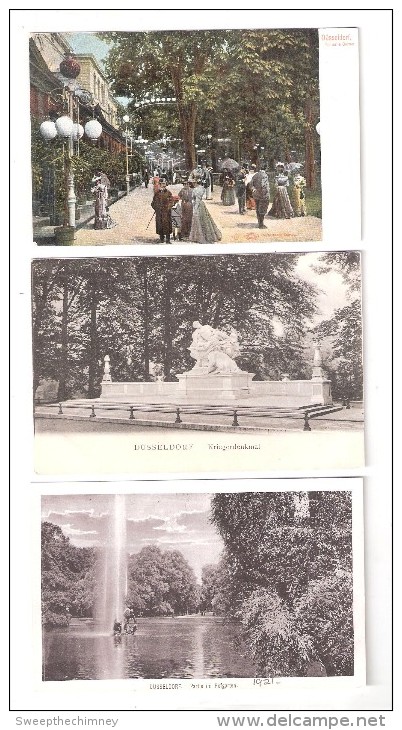 3 DREI DUSSELDORF Germany Old Postcards L07 - Duesseldorf