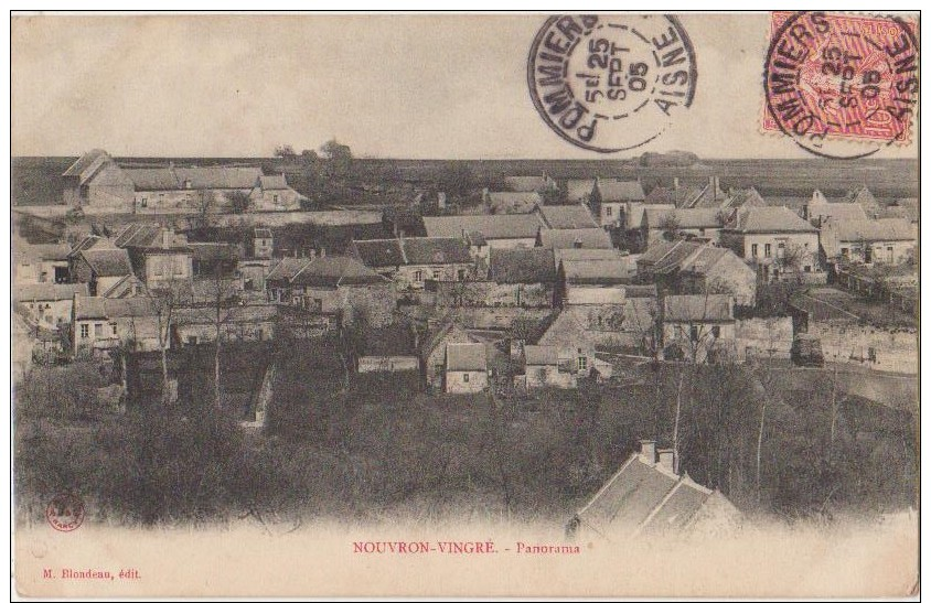 CPA 02 NOUVRON VINGRE Près VIC Panorama 1905 - Other & Unclassified