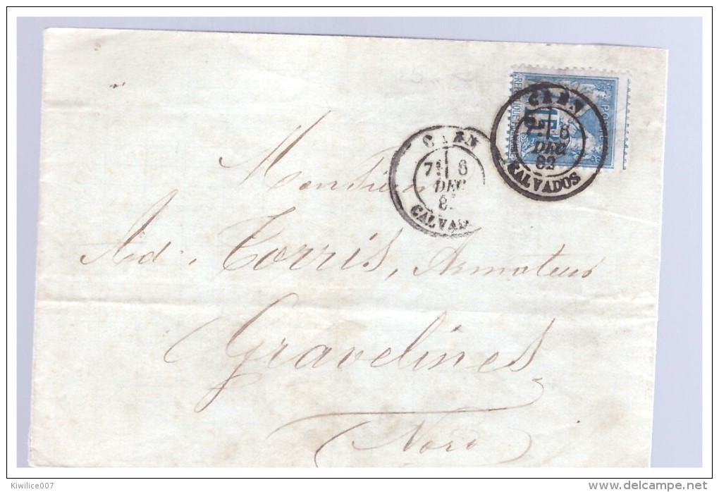 Gravelines Lettre De  Mr Torris   Armateur à Gravelines   Envoyee Du Calvados Dunkerque    4 Decembre  1882 - Autres & Non Classés