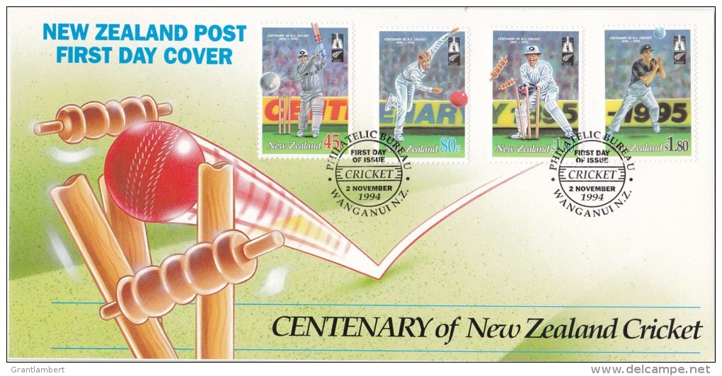 New Zealand 1994 Cricket Centenary FDC - FDC