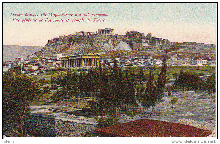 CPA Athènes - Vue Générale De L'Acropole Et Temple De Thésée - 1915 (3327) - Griechenland