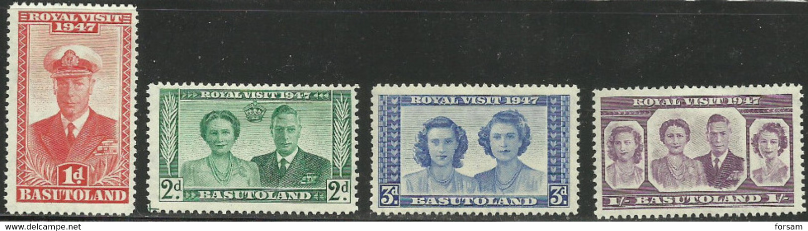 BASUTOLAND..1947..Michel # 35-38...MLH. - 1933-1964 Crown Colony