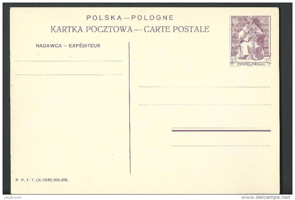 1938. CARTE POSTALE / STATIONARY CARD. - Altri & Non Classificati