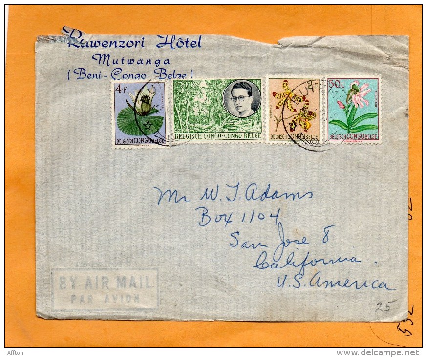 Belgian Congo Old Cover Mailed To USA - Brieven En Documenten