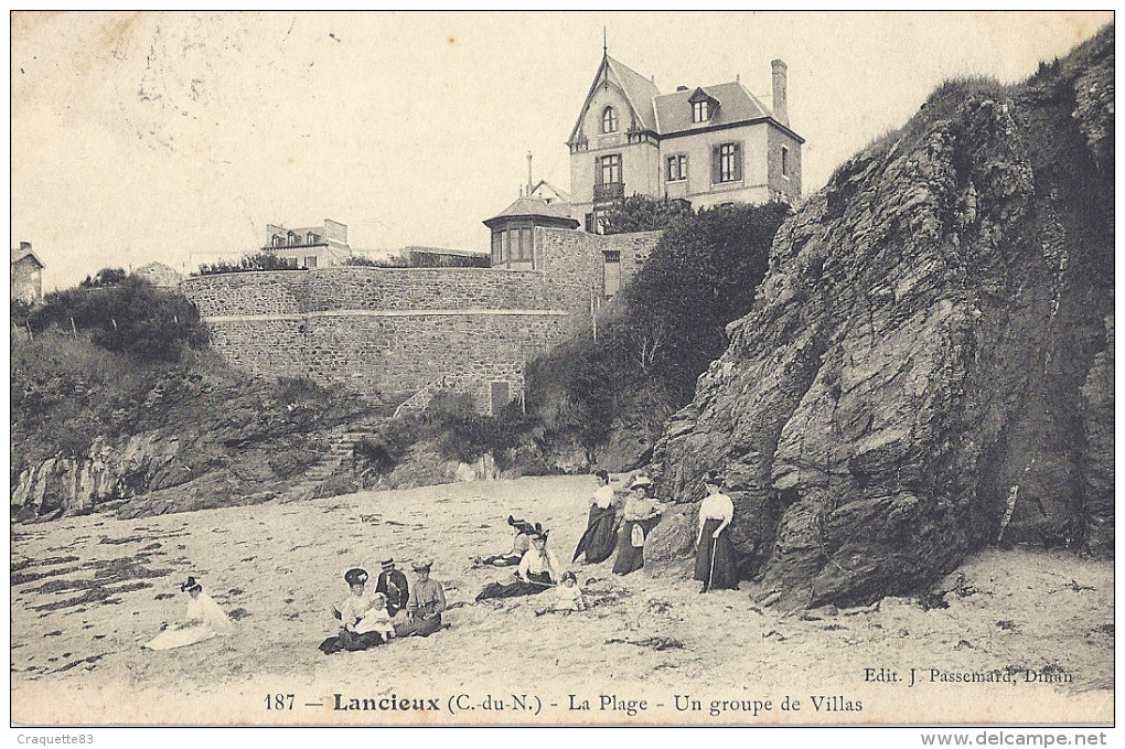 LANCIEUX  LA PLAGE  UN GROUPE DE VILLAS   BELLE CARTE ANIMEE - Lancieux