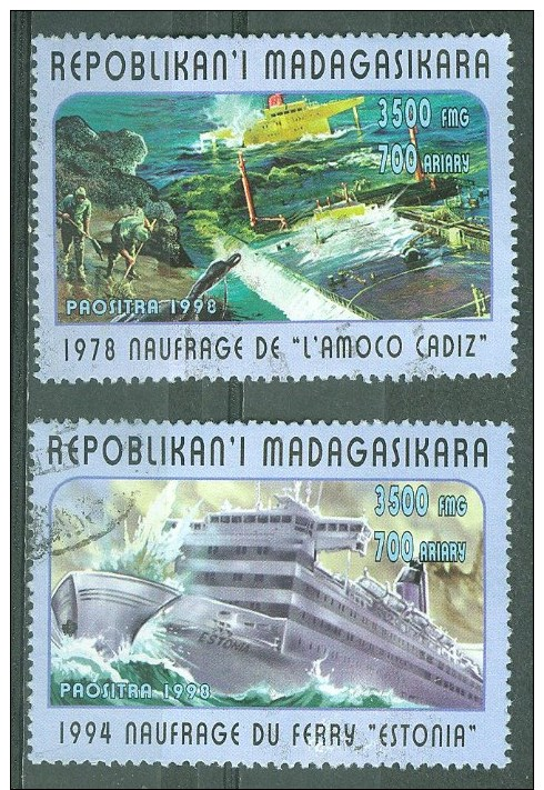 °°° LOT MALAGASY MADAGASCAR - Y&T N°1598/99 - 1998 °°° - Madagascar (1960-...)