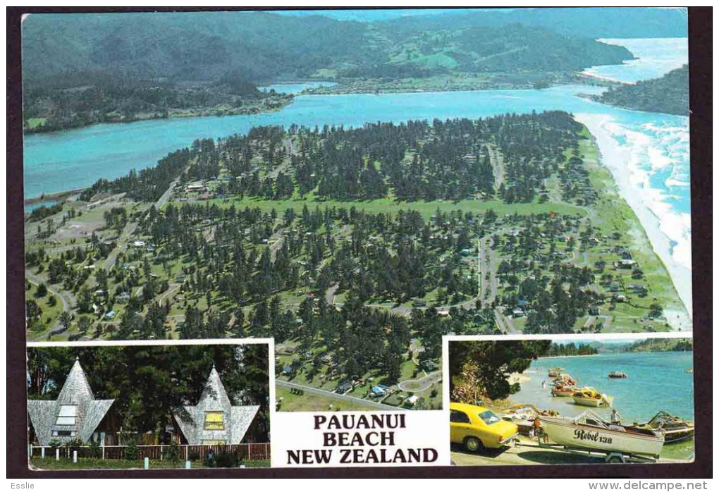New Zealand On Post Card To USA- (1992) - Castle Hill Rock Formations, Pauanui Beach - Brieven En Documenten