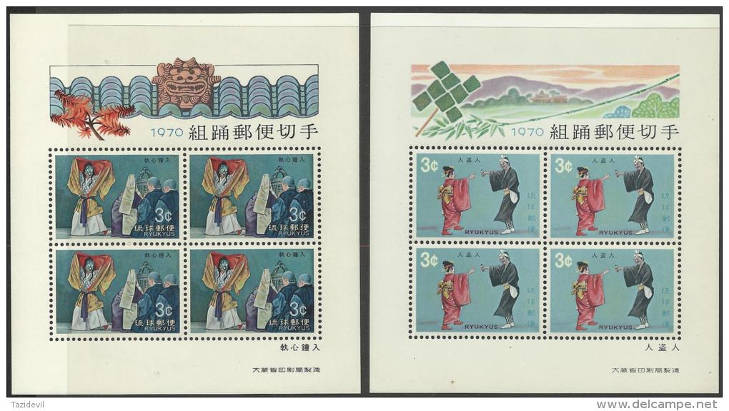 RYUKYU ISLANDS - 1970 Set Of Five Opera Souvenir Sheets. Scott 195a-199a. MNH ** - Riukiu-eilanden