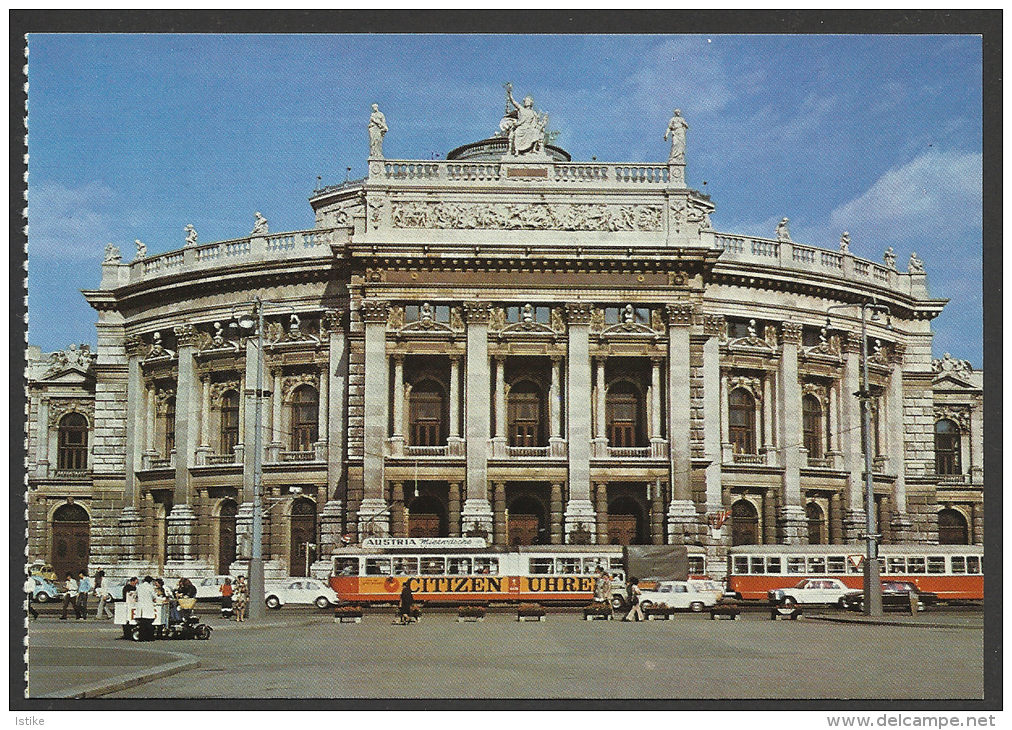 Austria,  Vienna, Burgtheater - Castle Theatre,  Published And Printed In Hungary. - Ringstrasse