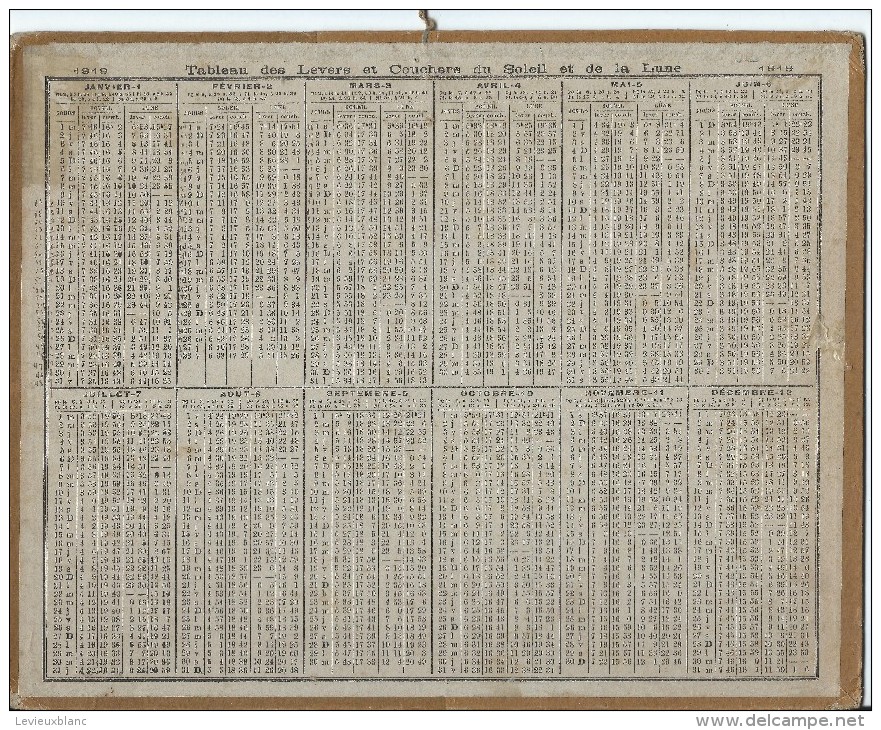 Format 21 X 26,7 Cm/ Almanach Des P Et T/La Toilette Du Dimanche /Eure/ 1919    CAL142 - Tamaño Grande : 1901-20