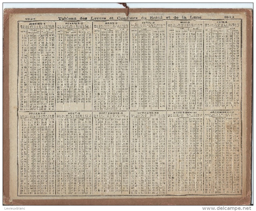 Format 21 X 26,7 Cm/ Almanach Des P Et T/La Triolette ( Basse Normandie) /Eure/ 1923    CAL147 - Tamaño Grande : 1921-40