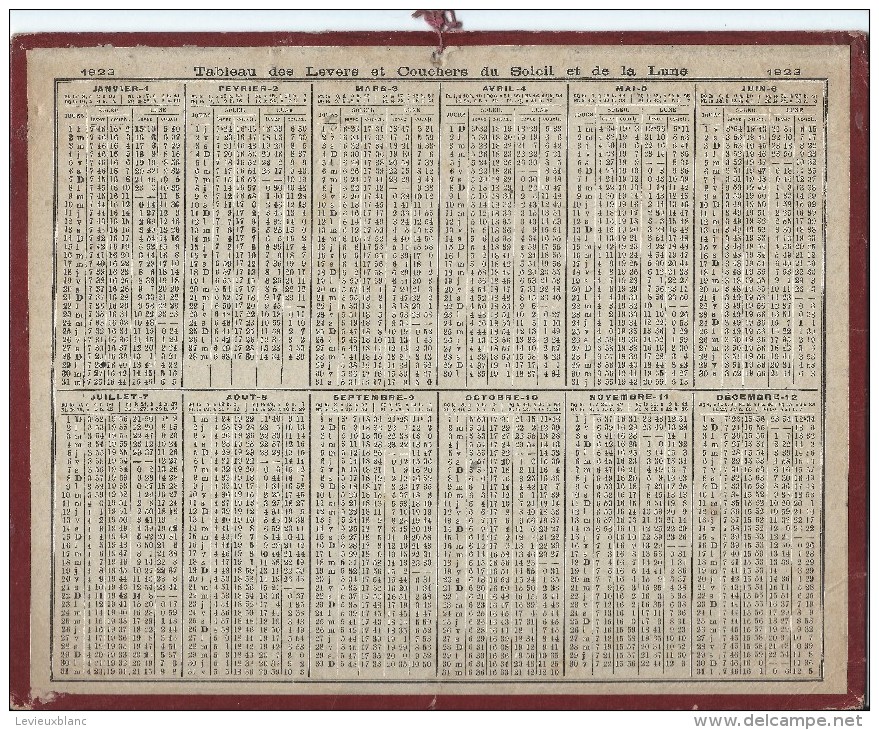 Format 21 X 26,7 Cm/ Almanach Des P Et T/La Rentrée Pour La Traitef/Eure/ 1923    CAL149 - Tamaño Grande : 1921-40