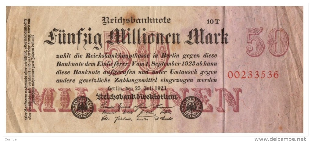 Billet Allemagne, à Identifier  /3105 - Da Identificre